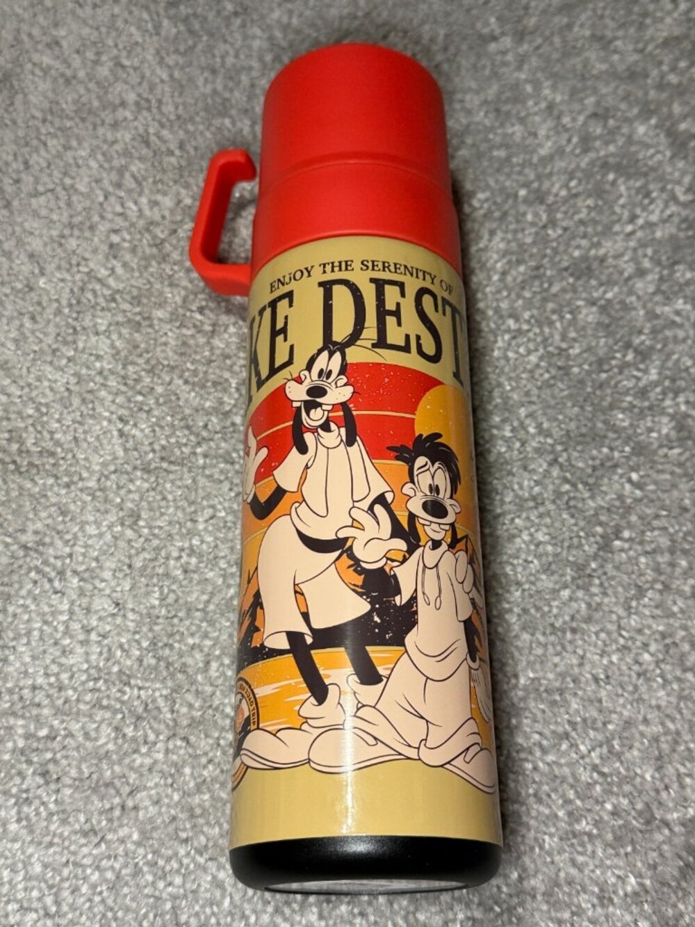 10” Disney A Goofy Movie Lake Destiny Travel Bottle With Mug Lid